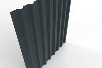 Die Trapezblech-Dachdeckung in anthrazit