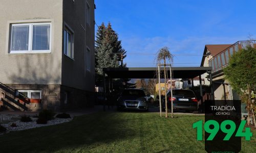 Modernes Doppelcarport von GARDEON in anthrazit