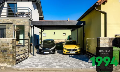 Stahlcarport von GARDEON in der Farbe Anthrazit