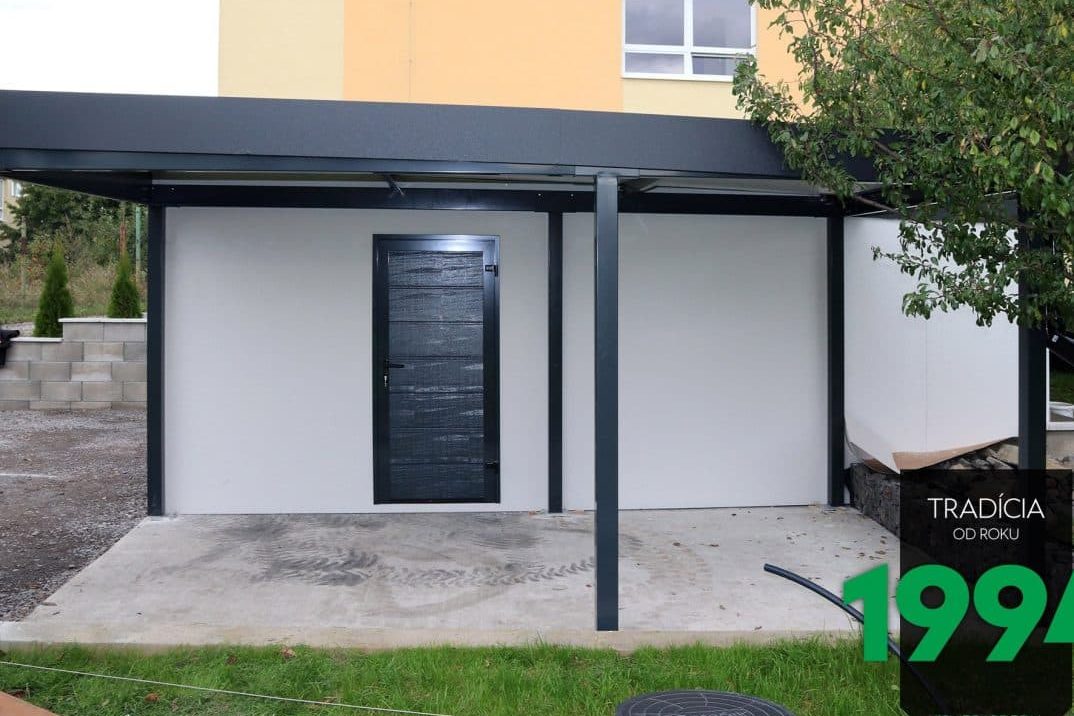 GARDEON Garage mit einem überdachten Stellplatz für 1 Auto