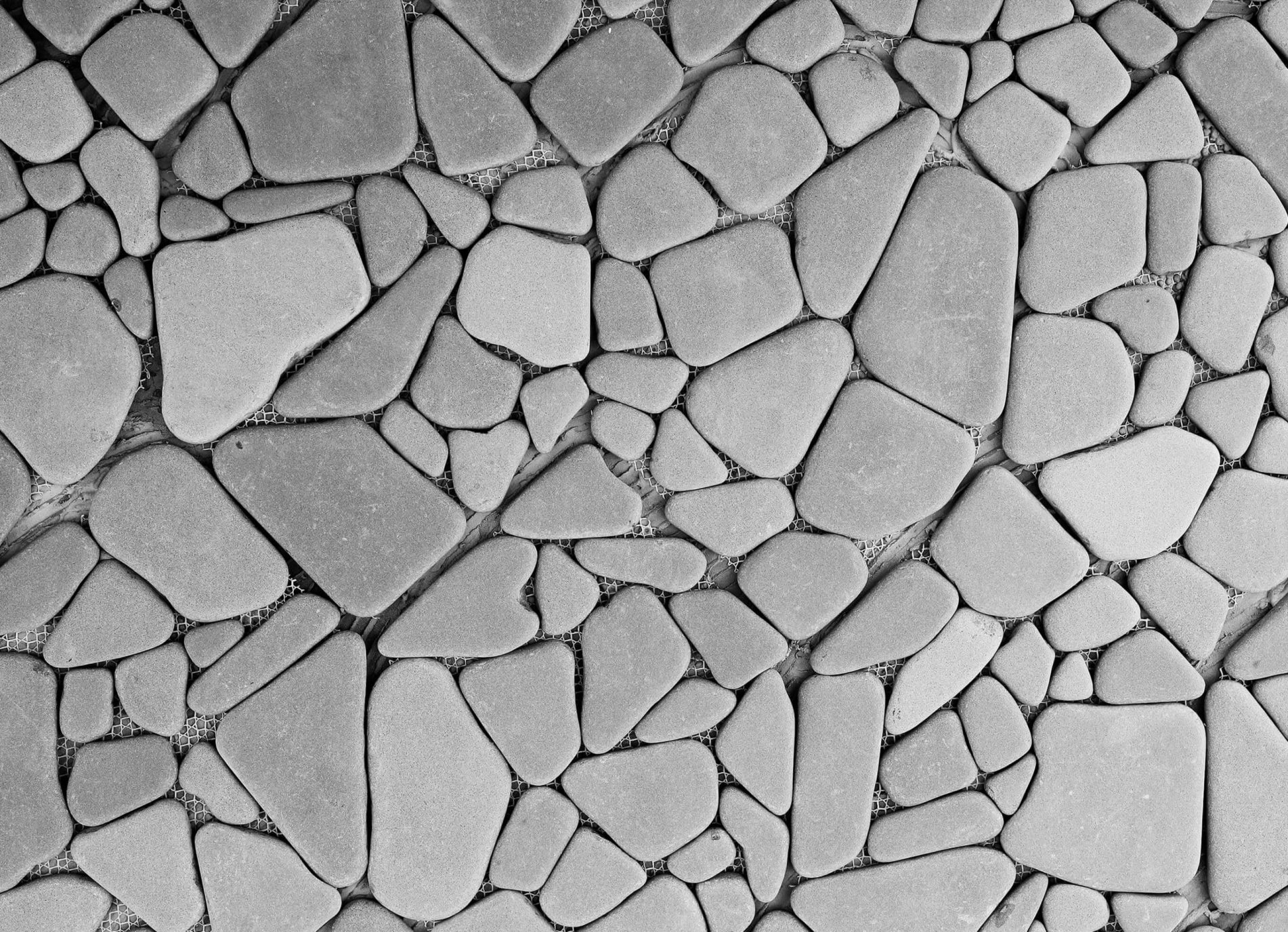 Ein Steinbelag in grau