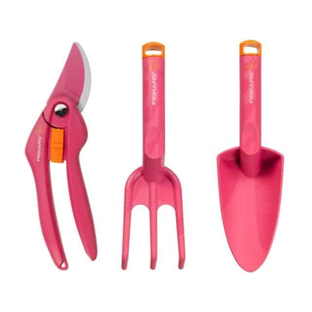 Fiskars rosa Gartenwerkzeug