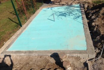 Grundbau für die Betonplatte