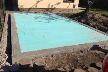 Grundbau für die Betonplatte