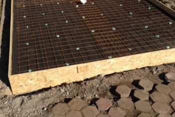 Gittermatten für eine Betonplatte