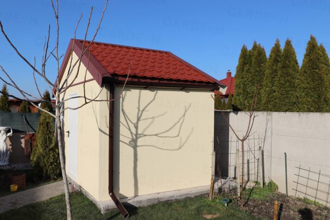 Das Gartenhaus von GARDEON mit Satteldach