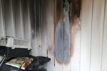 Feuerausbruch in einem Gartenhaus von GARDEON