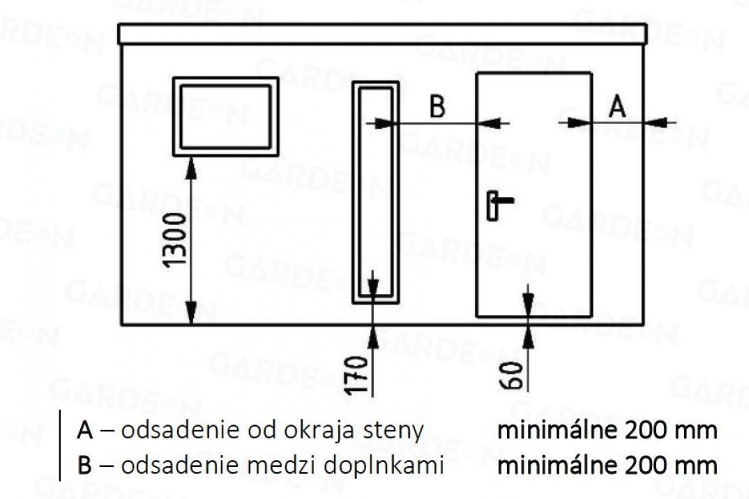Die Skizze des Gartenhäuschens
