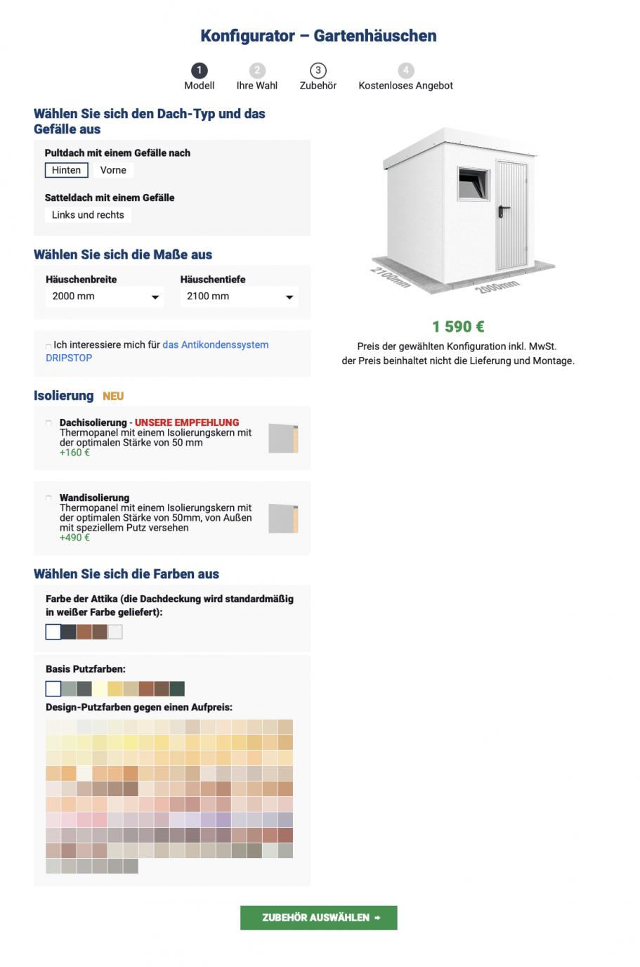 Konfigurator - Häuschen