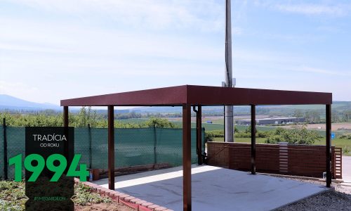 Doppelcarport von GARDEON in der Farbe braun