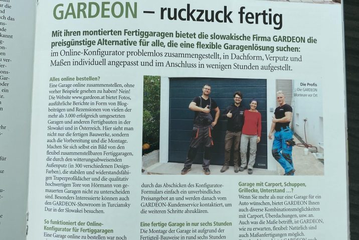 GARDEON Beitrag im Magazin Wohnträume