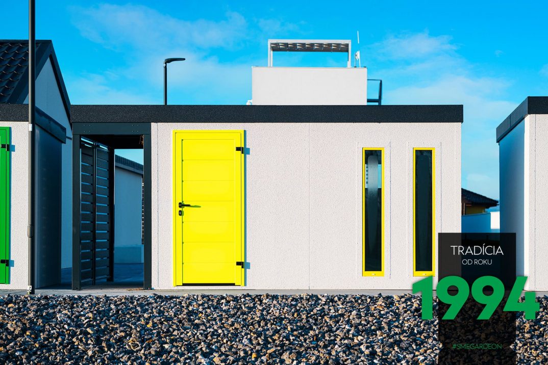 GARDEON Gartenhütte mit Zubehör in der Farbe Zitronengelb