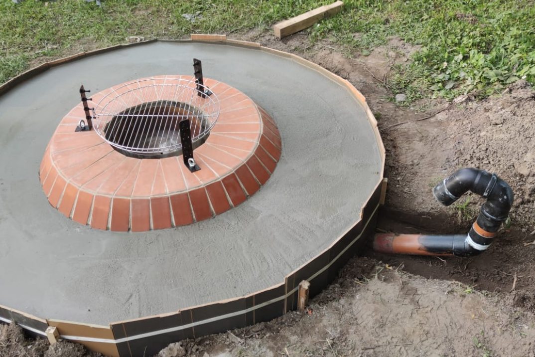 Das Feuerplatz nahezu fertig