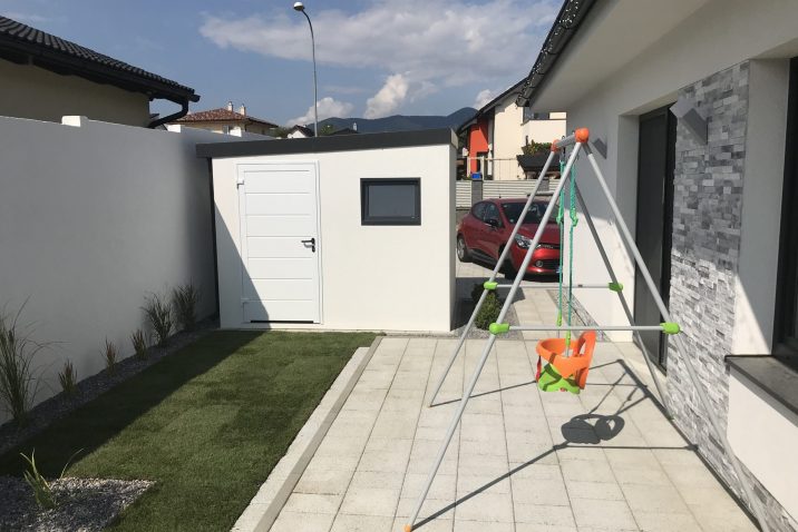 GARDEON - weiße Gartenhütte - Foto vom Kunden