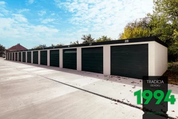 Die fertig montierte Reihengarage GARDEON