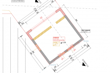 Eine Garage laut Einreichplan