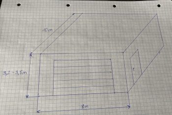 Handgemachte Zeichnung einer Garage vom Kunden