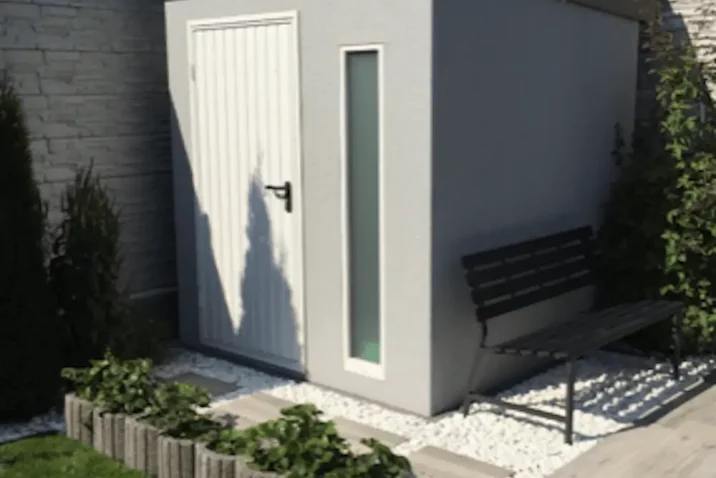 GARDEON Gartenhütte in lichtgrau