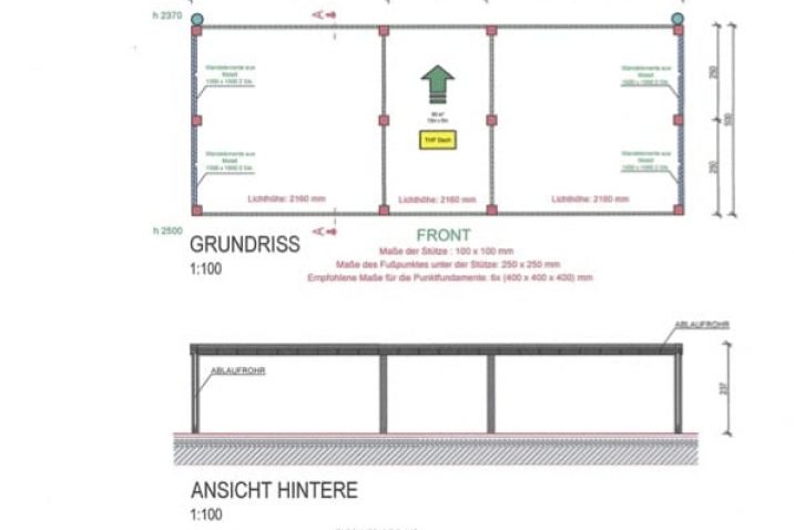 Ein Beispiel vom Einreichplan