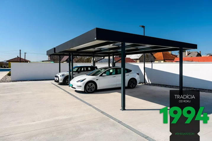 Spezielle GARDEON Carports mit Dachüberstand