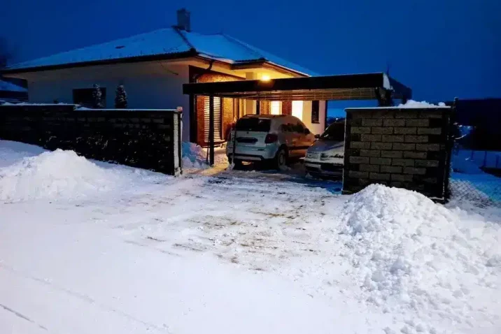 GARDEON Carport in einer Winternacht