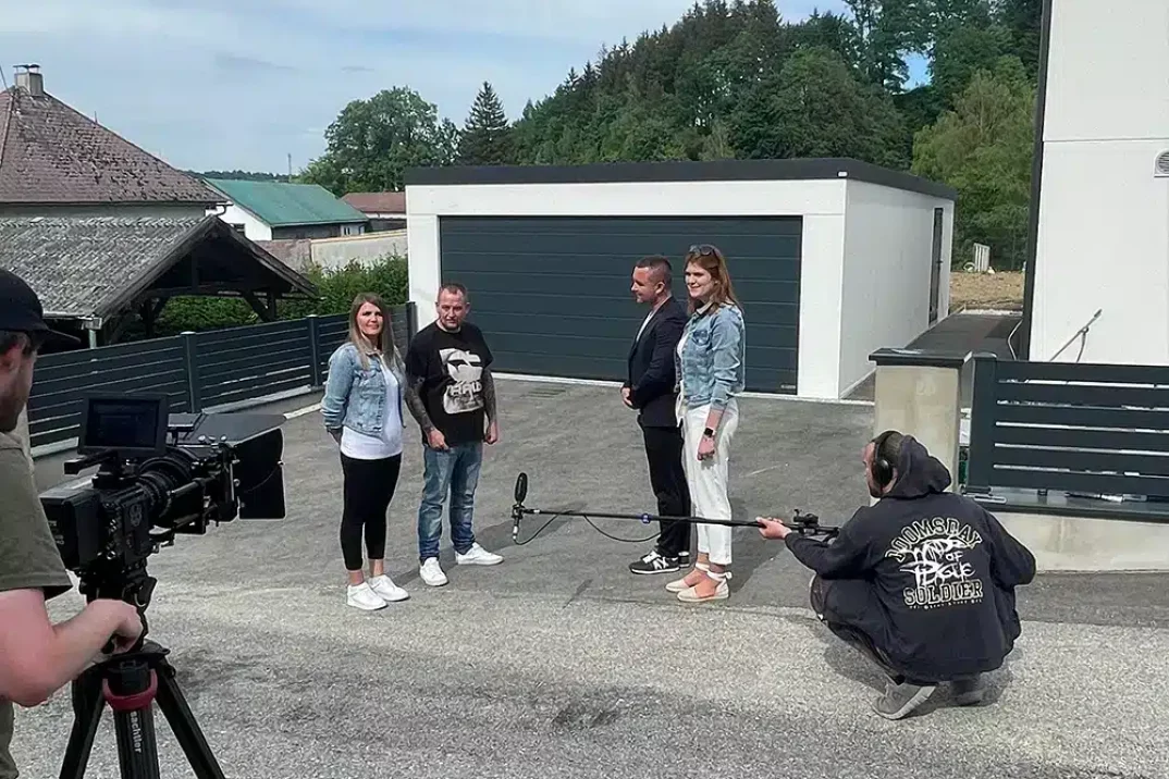 Übergabe der fertigen Garage