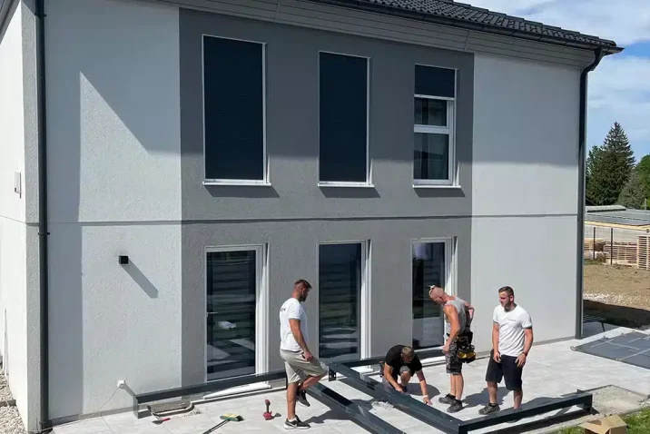 Der Aufbau der GARDEON Terrassenüberdachung