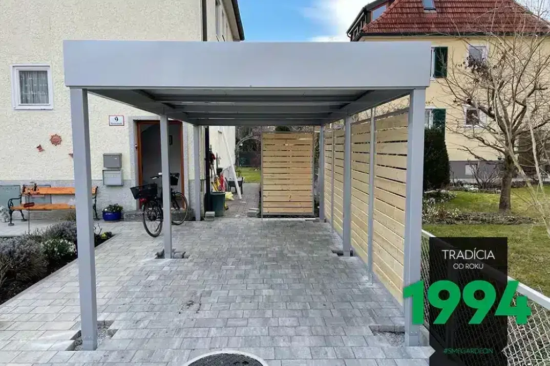 Carport in Alu-Weiß