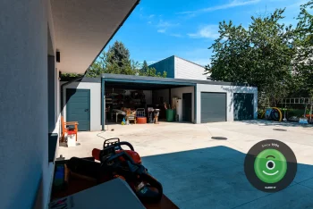 Garage mit Carport