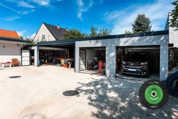 Garage mit Carport