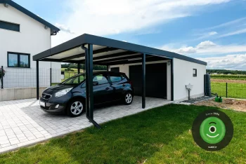 Garage mit Carport