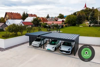 Stahlcarport GARDEON mit Wandausfüllung