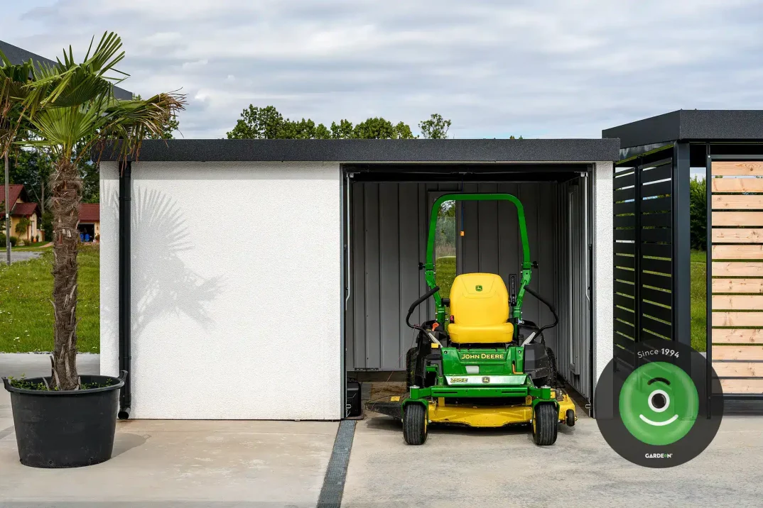 Gartenhäuschen GARDEON mit Dachgefälle an die Hinterseite