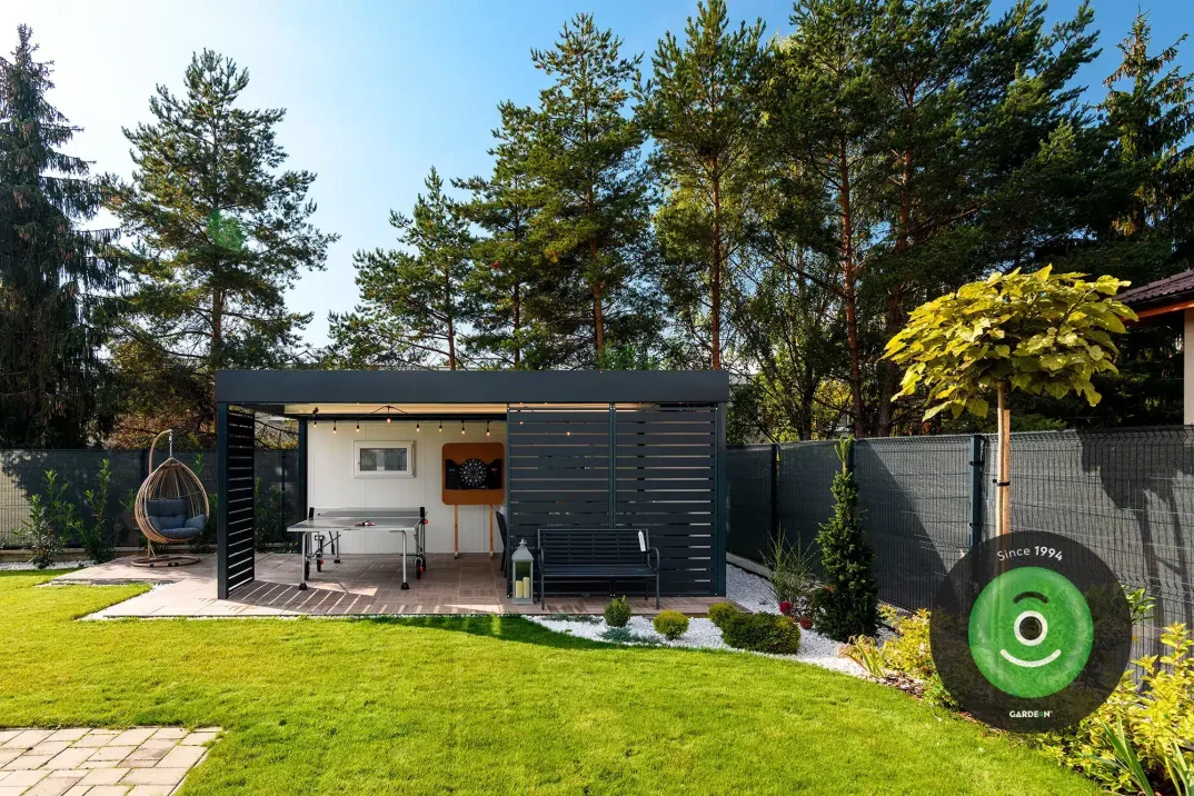 GARDEON Gartenhaus mit Überdachung an der Seite
