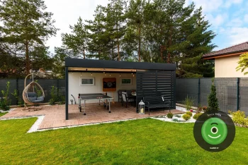 GARDEON Gartenhaus mit Überdachung an der Seite