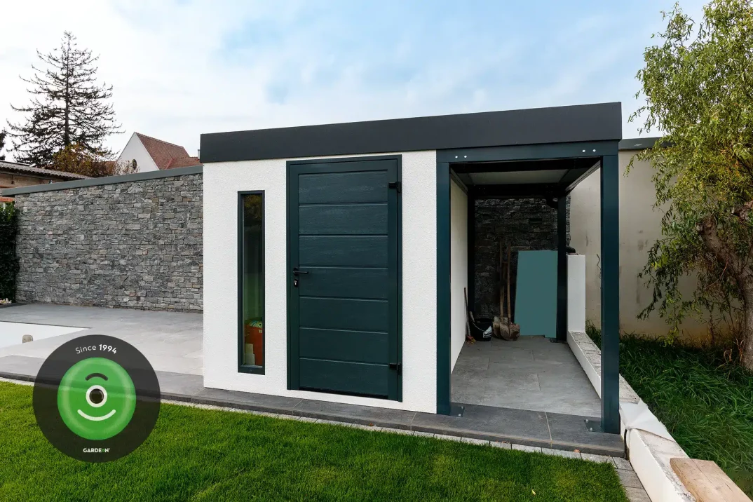 GARDEON Gartenhaus mit Überdachung an der Seite