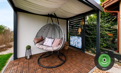 GARDEON Gartenhaus mit Überdachung an der Seite