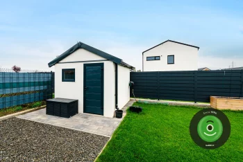 Montierte Gartenhütte GARDEON mit Zubehör in Farbe Anthrazit