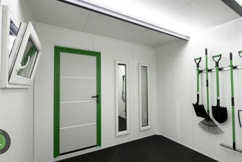 Design-Gartenhaus, das sich jedem Einfamilienhaus anpassen lässt