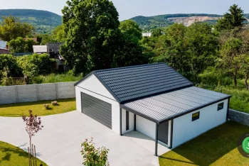 GARDEON Doppelgarage, Individuelles Gartenhaus mit Überdachung 9