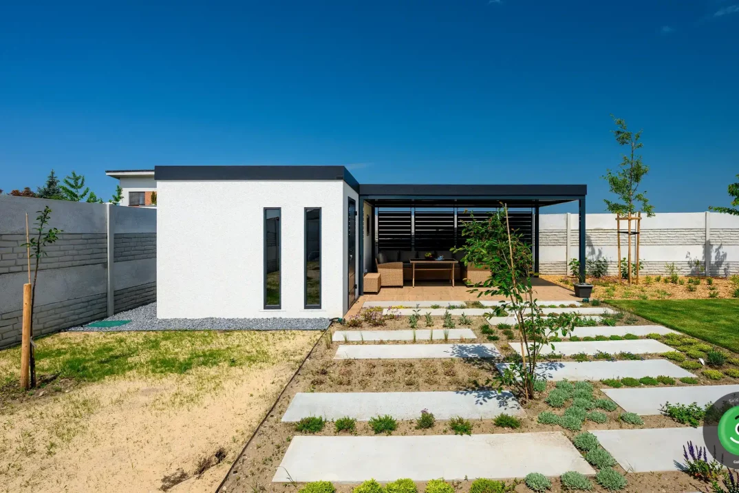 GARDEON Gartenhaus mit seitlicher Überdachung 4