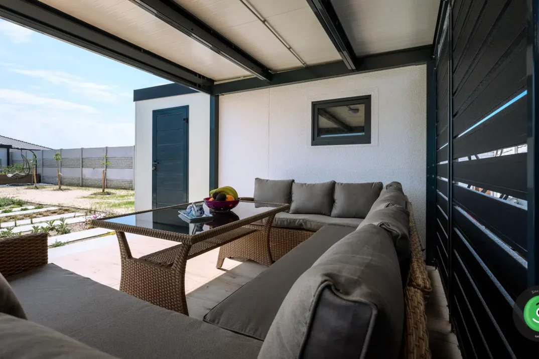 GARDEON Gartenhaus mit seitlicher Überdachung 8