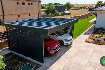 Vorgefertigtes Stahlcarport GARDEON mit Wandelementen