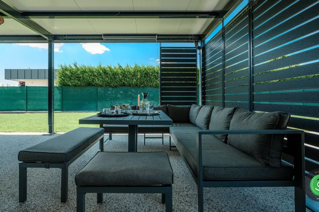 Design-Stahlpergola GARDEON