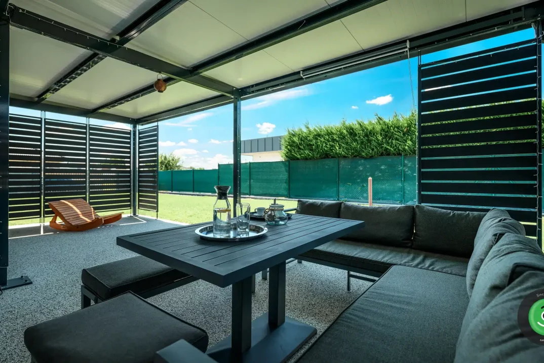 Design-Stahlpergola GARDEON