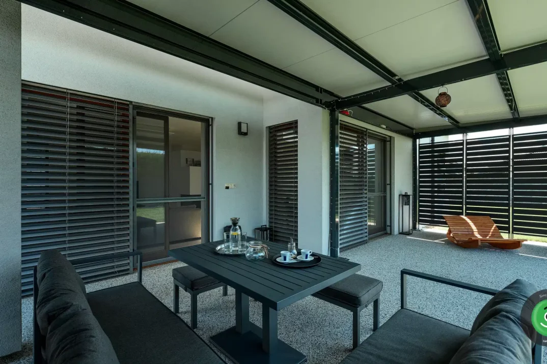 Design-Stahlpergola GARDEON