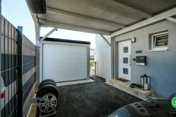 Die Stahlgarage GARDEON mit Design Putz