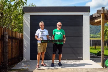 Die Stahlgarage GARDEON mit Design Putz