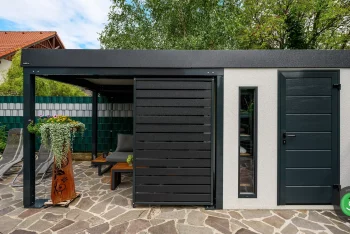 GARDEON Gartenhaus mit Überdachung an der Seite