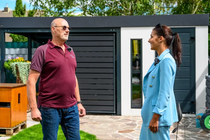 Designvolles Gartenhaus, das zu jedem Familienhaus passt